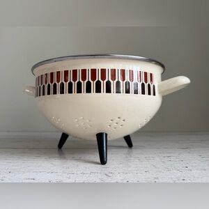 🇮🇹Vintage MCM 70s Colander Strainer by Moneta Italy | Tripod Atomic